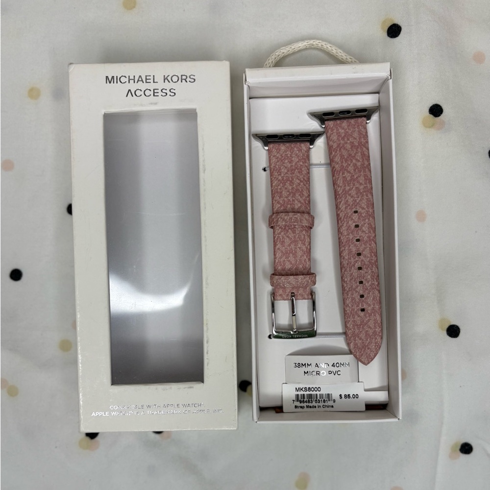 Michael Kors Pink Leather Watch Strap 38 mm / 40 mm